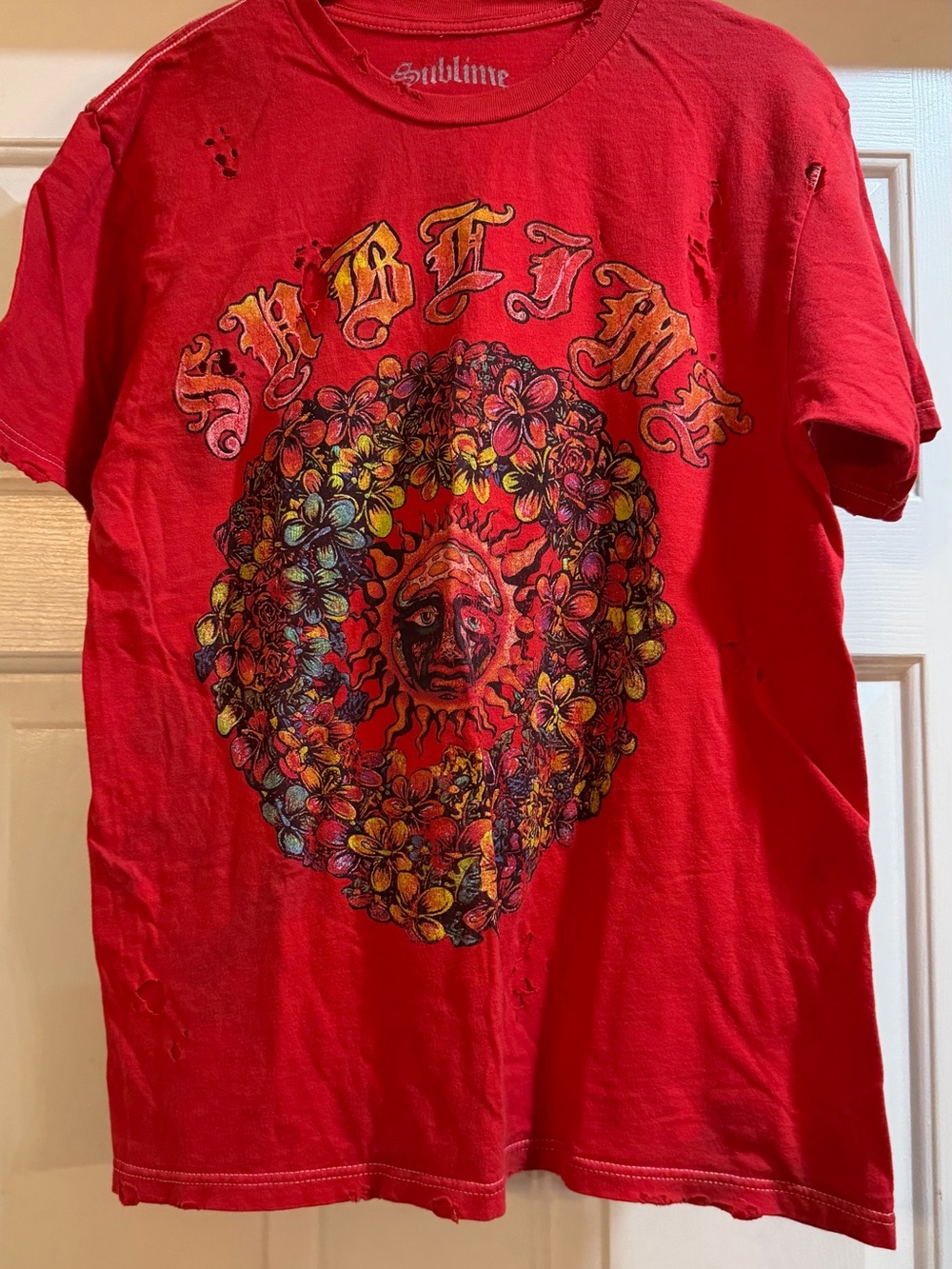 Sublime Red Floral Sun Graphic Tee